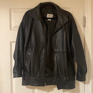 BP Nordstrom vintage style oversized  genuine leather jacket